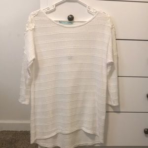 very light white sweater